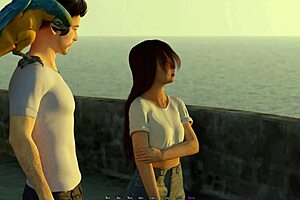 A shy girl's date in a 3D animated adventure