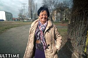 A lucky man gets to have sex with a busty mature woman