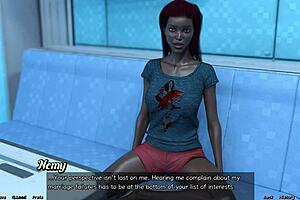 Married black beauty is upset with me in this animated porn video