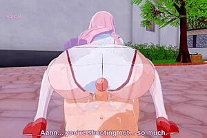 Sakura the nurse in a POV 3D hentai animation game with dating options