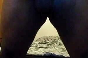 Small black dick gets a nut in this video