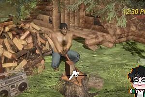 3D animated Christmas hentai with hot lumberjacks in a forest scene