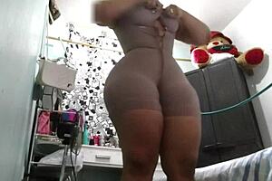Special sex star, voluptuous Latina nurse in hot solo scene