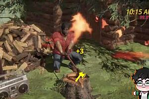 3D animated Christmas hentai with hot lumberjacks in a forest scene