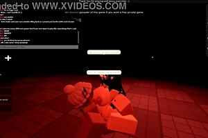 Anal sex in Roblox game with a big dick