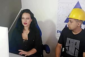 Boss and employee have an affair at work