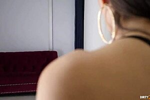 Stepmother and stepdaughter have a hot experience with a visit from a man