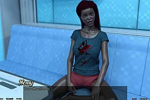 Married black beauty is upset with me in this animated porn video