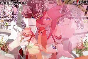 New animated hentai with Yae Miko in action