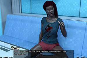 Married black beauty is upset with me in this animated porn video