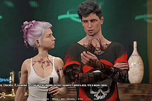 The Hellcat Lounge Part 5: a 3D animated porn video with pierced nipples and natural tits