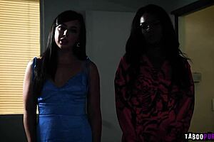 Hot milf and teens in interracial lesbian threesome action