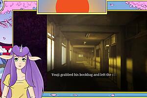 Gay anime game with a bodybuilder and a brunette