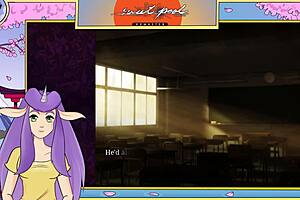 Gay anime game with a bodybuilder and a brunette