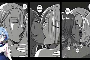 Futa babes have fun in the city in this animated hentai