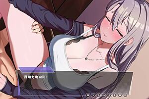 Beautiful anime love with Oppai and a happy ending with cumshots