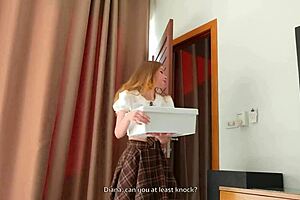 First time step-sis uses dildo for rough sex videos