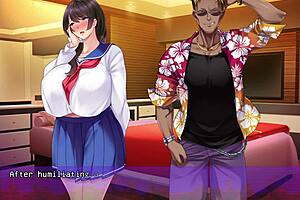 Ntr hentai game with married woman and blowbang ending