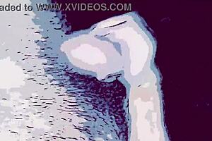 Gay cartoon featuring a big cock and oral sex