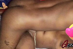 Beautiful black couple makes hot love
