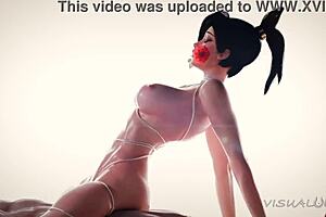 Beautiful Overwatch Mercy in romantic 3D porn video
