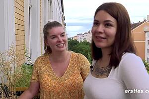 Marina and Natasha’s sensual shower experience with fingering and muff diving