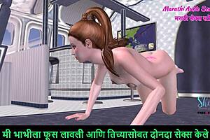 3D animated Marathi audio sex story: naughty teen's flight