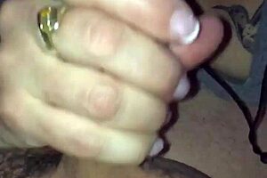 A couple enjoys a slow motion blowjob and the man cum on his partner’s face