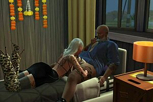 A street girl seduces a customer at night