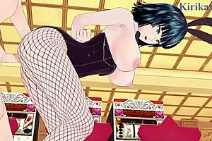 Tatsumaki and Fubuki in steamy bunny girl hentai action