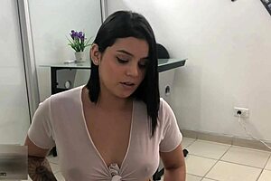 Sucking and fucking my stepdad's cock in front of his wife