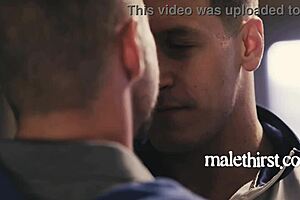 Straight guy gets to experience anal sex and blowjob from his rich girlfriend’s bodybuilder friend