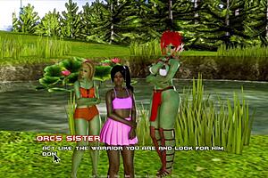 3D animated game with big boobed women and cock worship