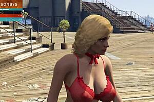 GTA 5 mission walk-through with nude mod installation