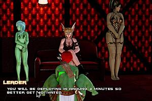 3D animated game with big boobed women and cock worship