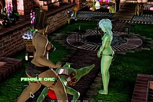 3D animated game with big boobed women and cock worship