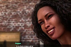 3D animated porn game with a 4some scene with a double penetration action