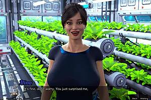 3D game with step sisters in space-themed outfit and big boobs