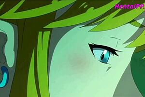Beautiful blonde gets a creampie in this anime hentai