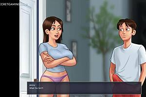 3D porn game with busty stepmother and big cock