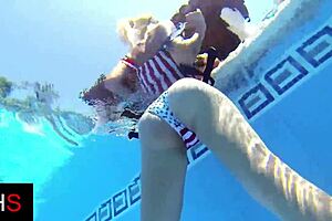 Hot girl gets fucked hard in the pool and then in the bedroom