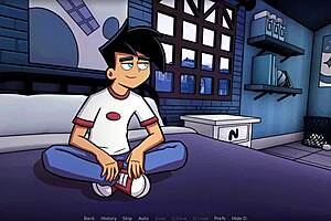 Danny Phantom and Maddie Fenton in hot animated porn scene