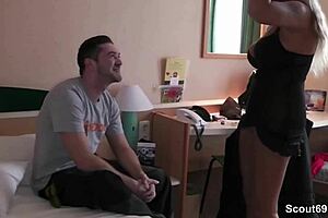 Young German boy gets a hot hotel scene with his mother’s friend
