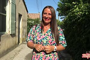 Mila’s young MILF wants to try two men part 1