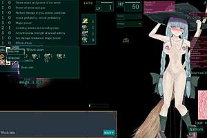 Hentai game with sexy witch in Lisavile dungeon RPG game