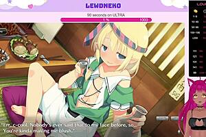 Vtuber Lewdneko's solo play in Evenicle part 20 with orgasm and comments