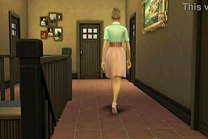 Nerdy stepson gets caught and fucked by stepmother