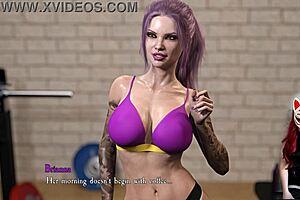 Fitness training is followed by rough sex in this cartoon porn video