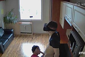 Muscular hunk gets hardcore gay sex in the kitchen