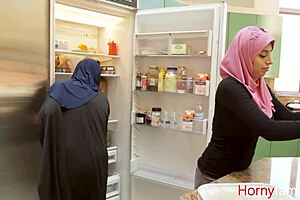 Ella Knox, a young American woman, has sex with her father-in-law while wearing a hijab